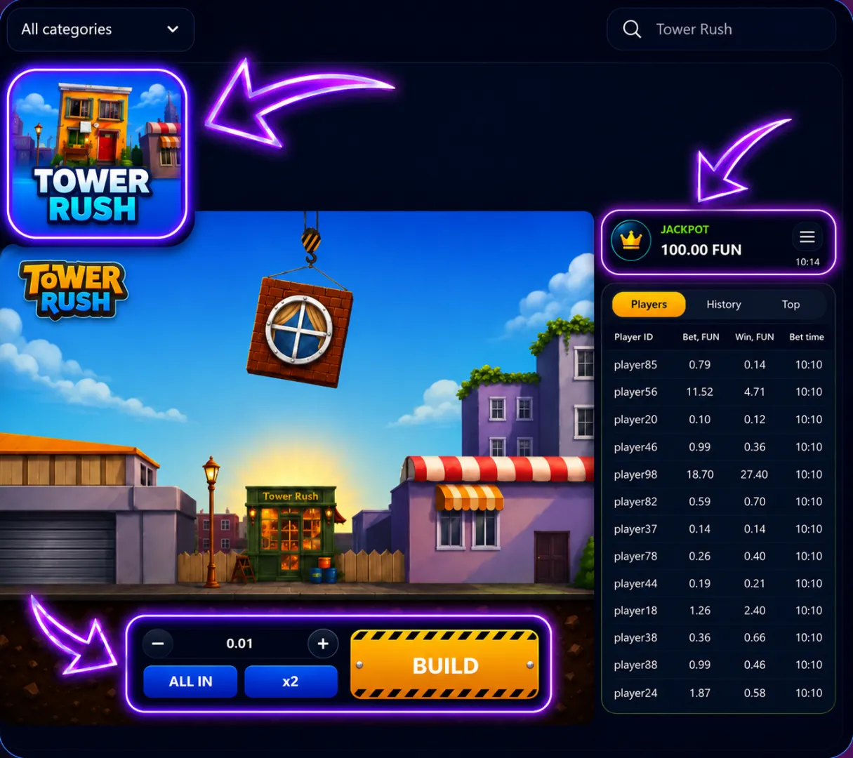 Interface Tower Rush